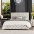 Luna Double Ottoman Bed with Storage - Pearl, Velvet
