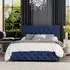 Luna King Size Ottoman Bed with Storage - Navy, Velvet