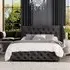 Luna Super King Ottoman Bed with Storage - Black, Velvet