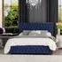 Seren Double Ottoman Bed with Storage - Navy, Velvet