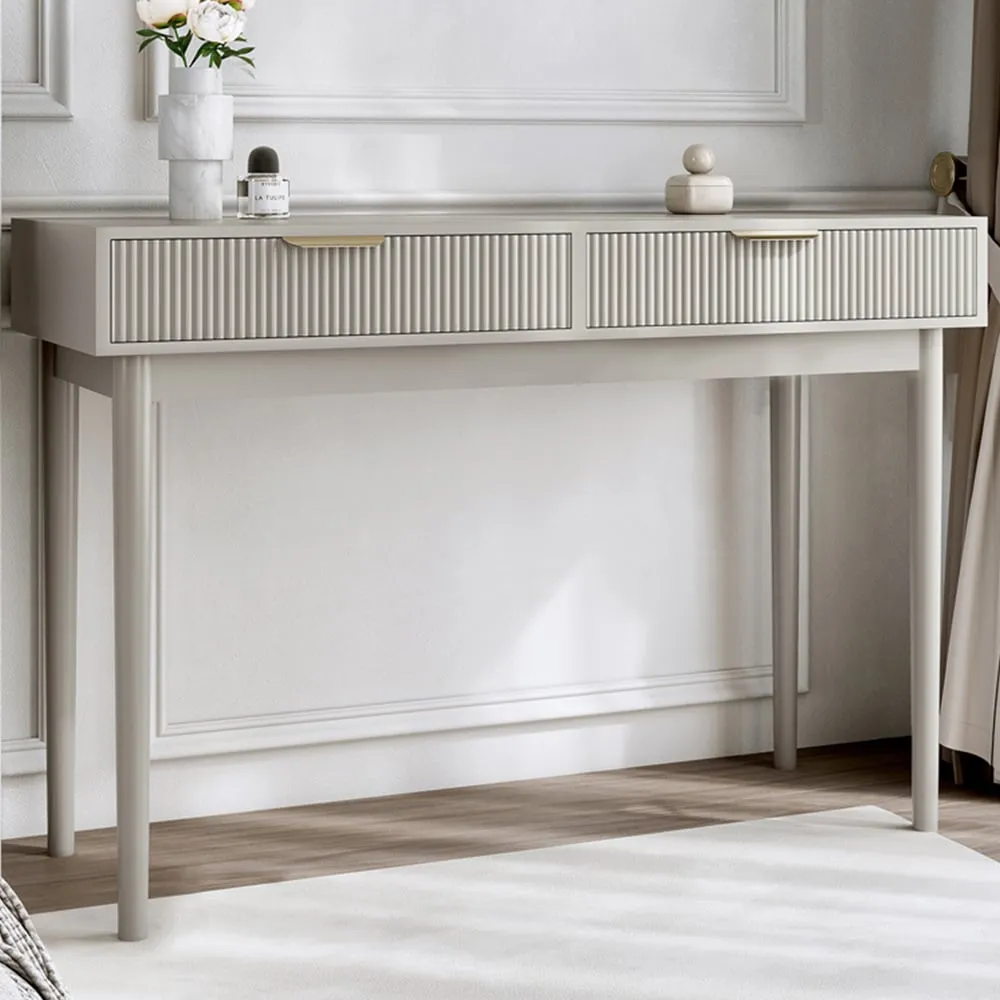 CARME Home Layla 2 Drawer Dressing Table - Grey image