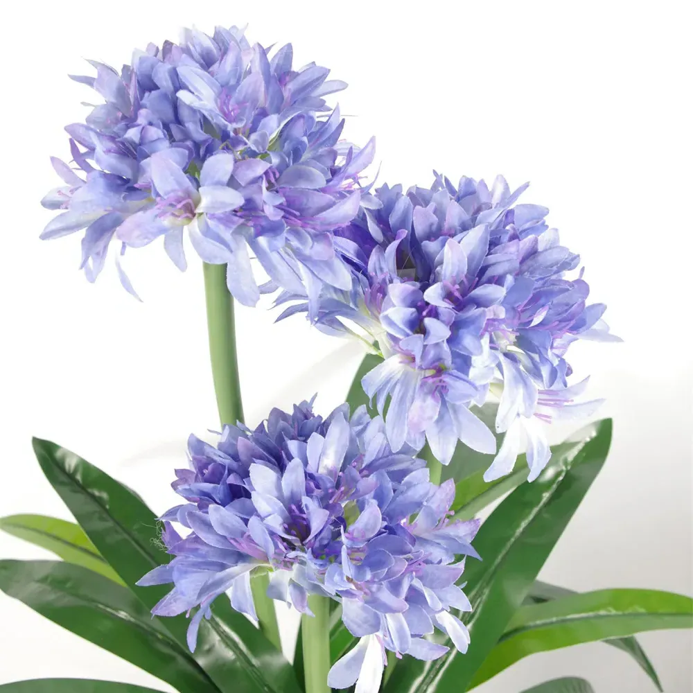 Agapanthus Artificial Plant in Pot 90cm - Blue