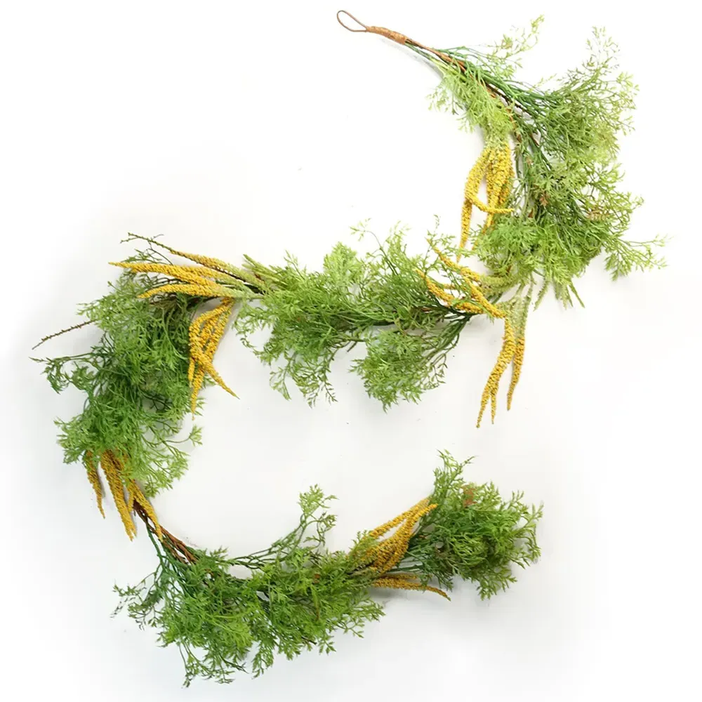 Amaranthus Hanging Artificial Garland 180cm - Yellow