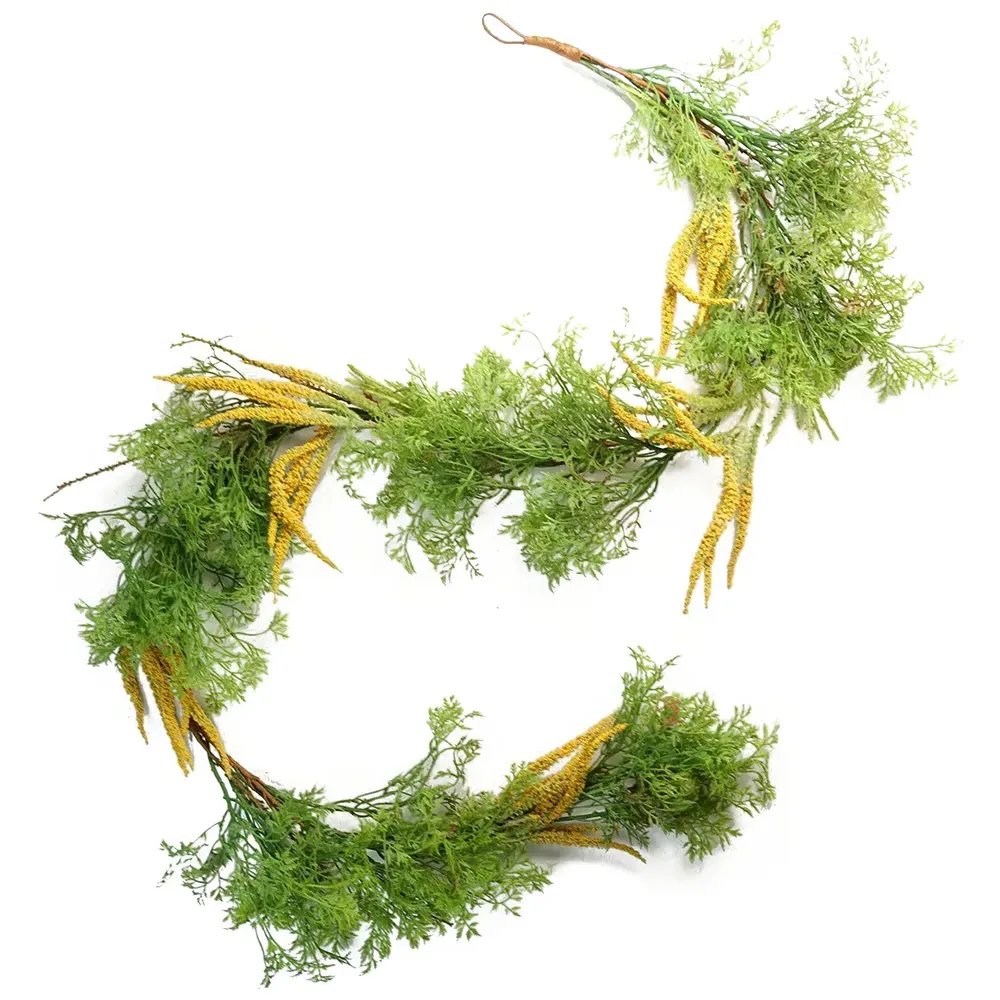 Amaranthus Hanging Artificial Garland 180cm - Yellow image