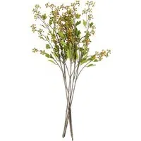 Artificial Berry Stem with Leaves 6 Pack - Yellow