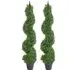 Artificial Boxwood Spiral Tower Topiary Tree 2 Pack - Green