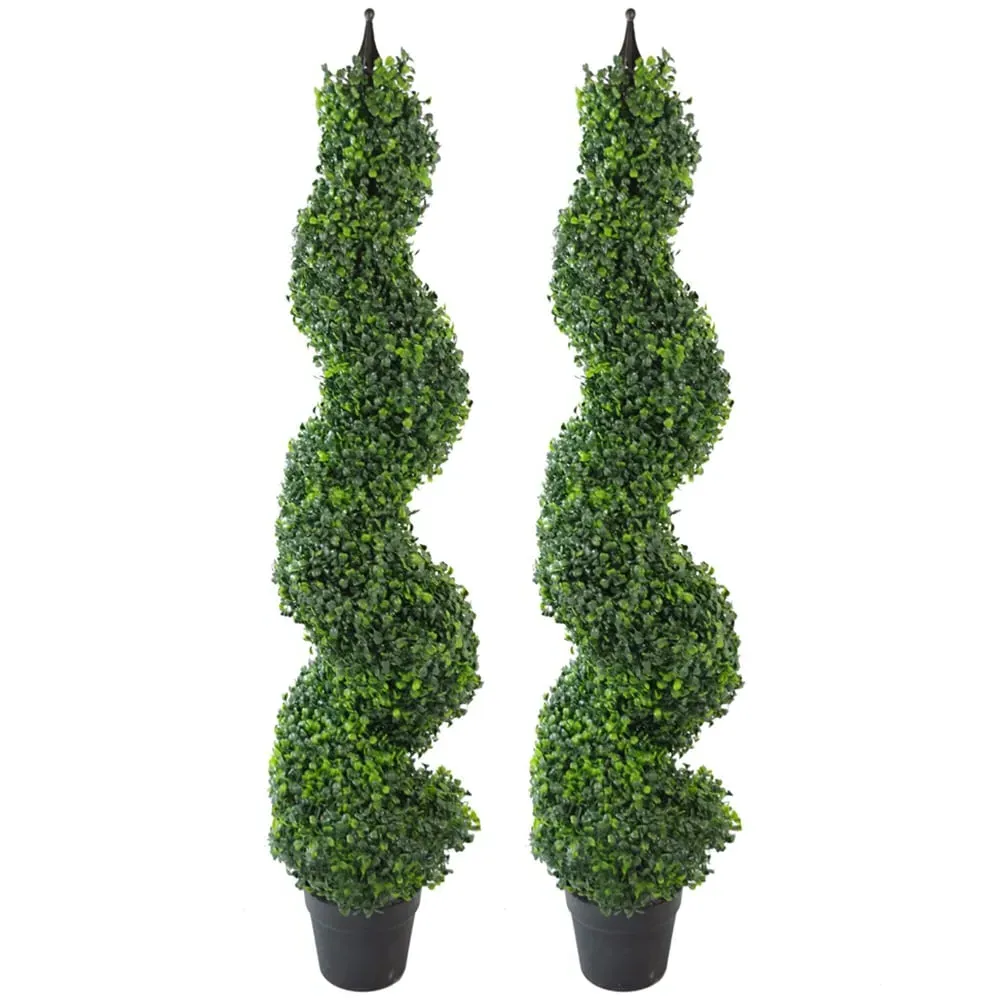 Artificial Boxwood Topiary Tree 120cm 2 Pack - Green image