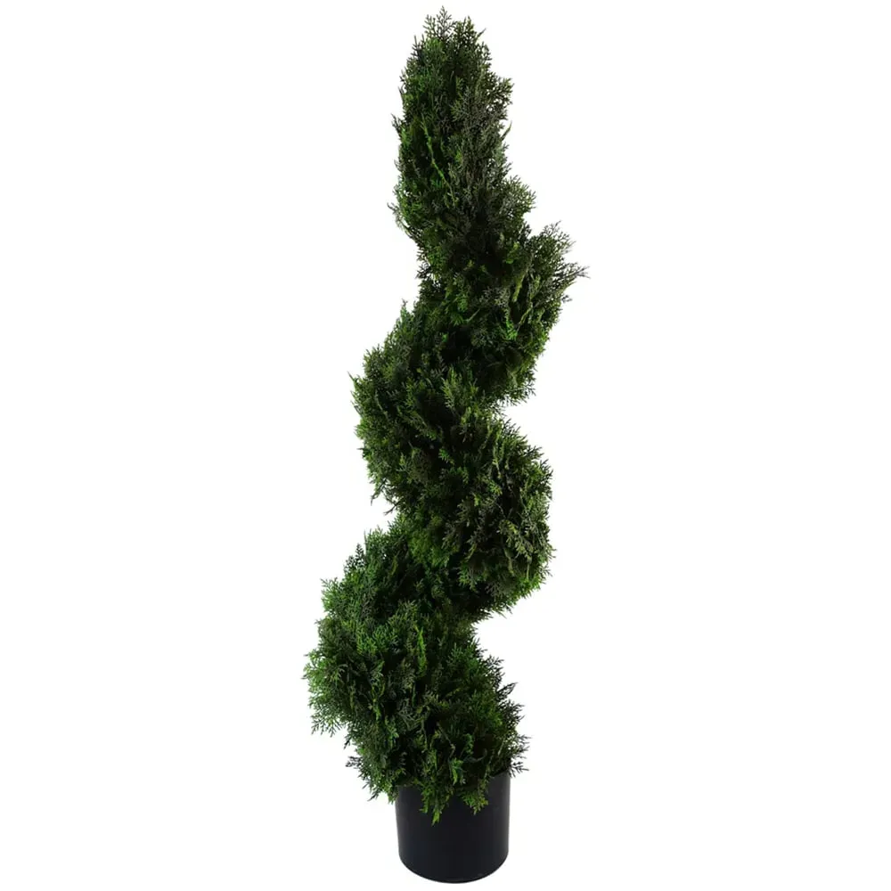 Artificial Cedar Spiral Topiary Tree 120cm - Green