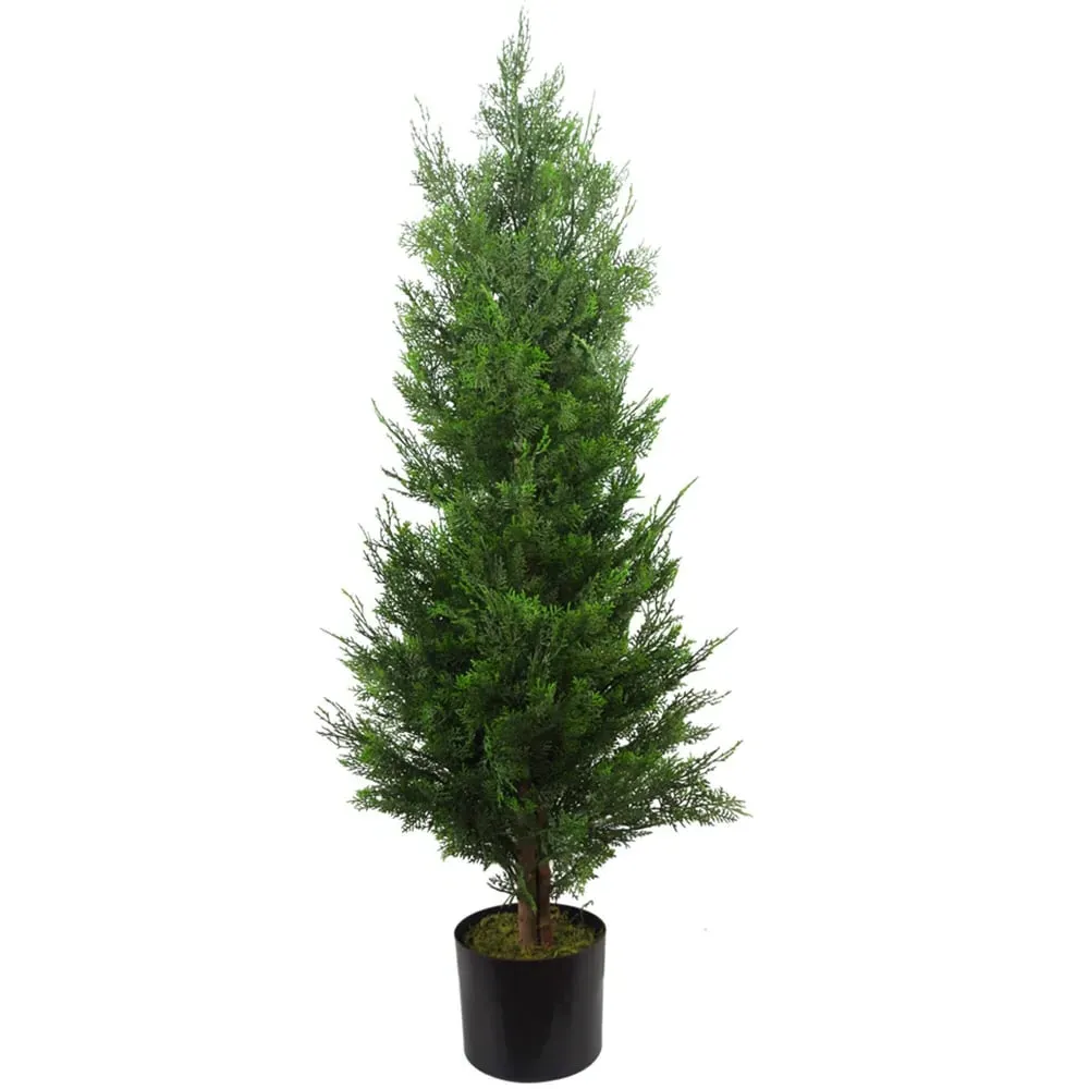 Artificial Cypress Cedar Topiary Tree 120cm 2 Pack - Green