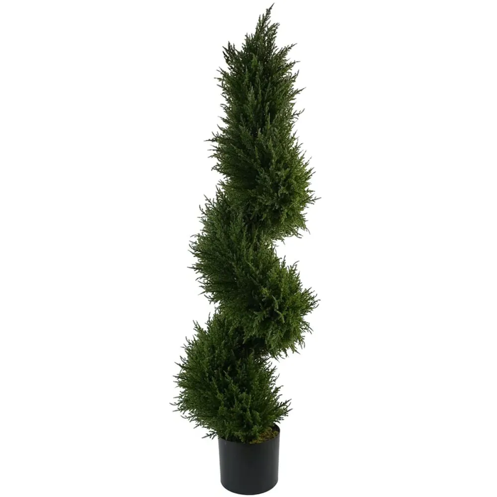 Artificial Spiral Cypress Topiary Tree 120cm - Green