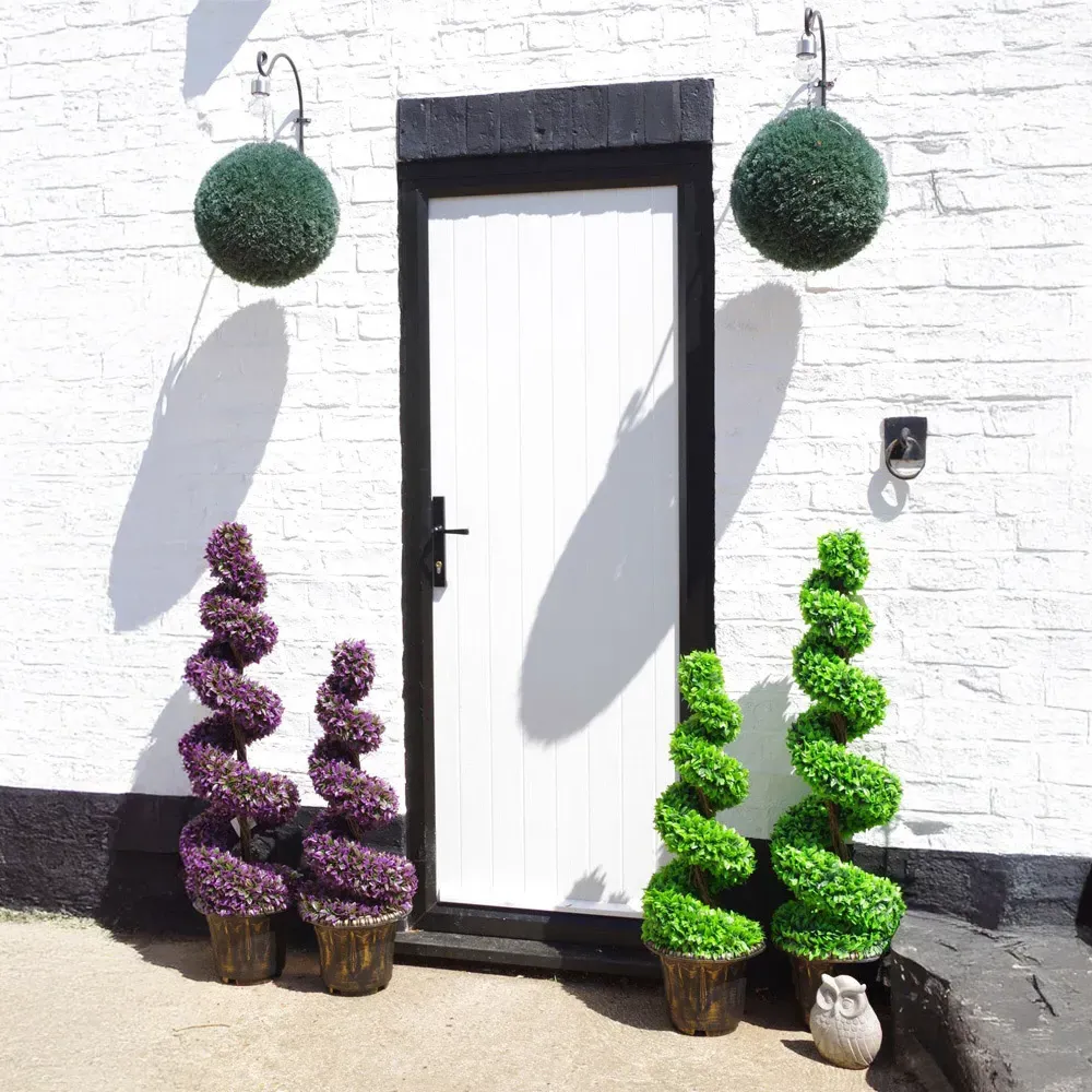 Artificial Spiral Topiary with Planter 120cm - Green