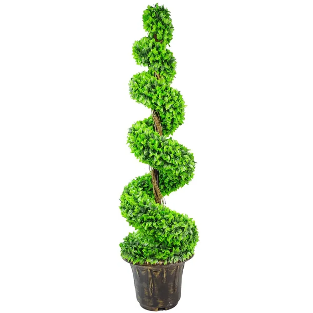 Artificial Spiral Topiary with Planter 120cm - Green