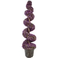 Artificial Spiral Topiary with Planter 120cm - Purple