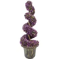 Artificial Spiral Topiary with Planter 90cm - Purple