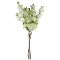 Blossom Single Stem Artificial Flower 6 Pack - White