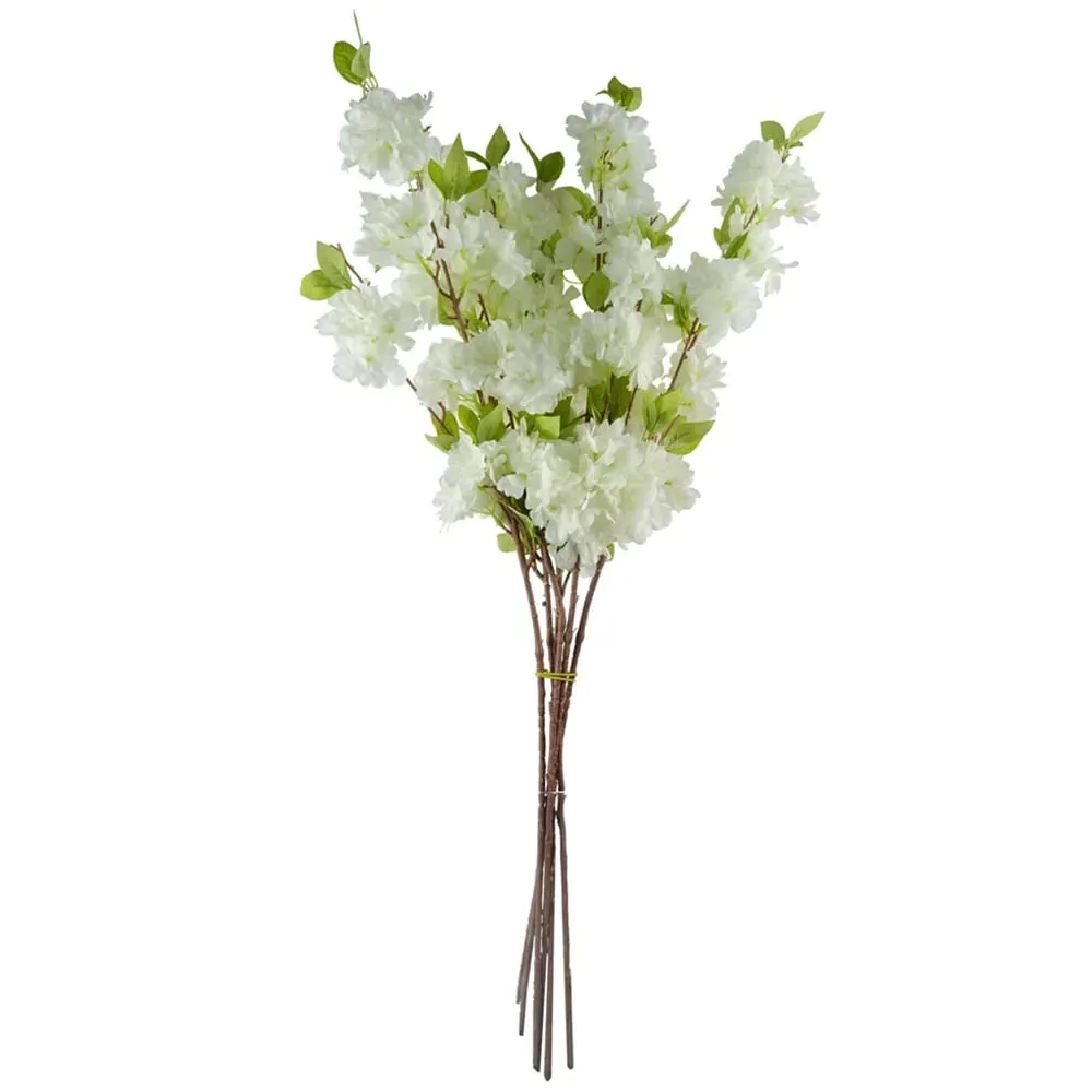 Blossom Single Stem Artificial Flower 6 Pack - White image