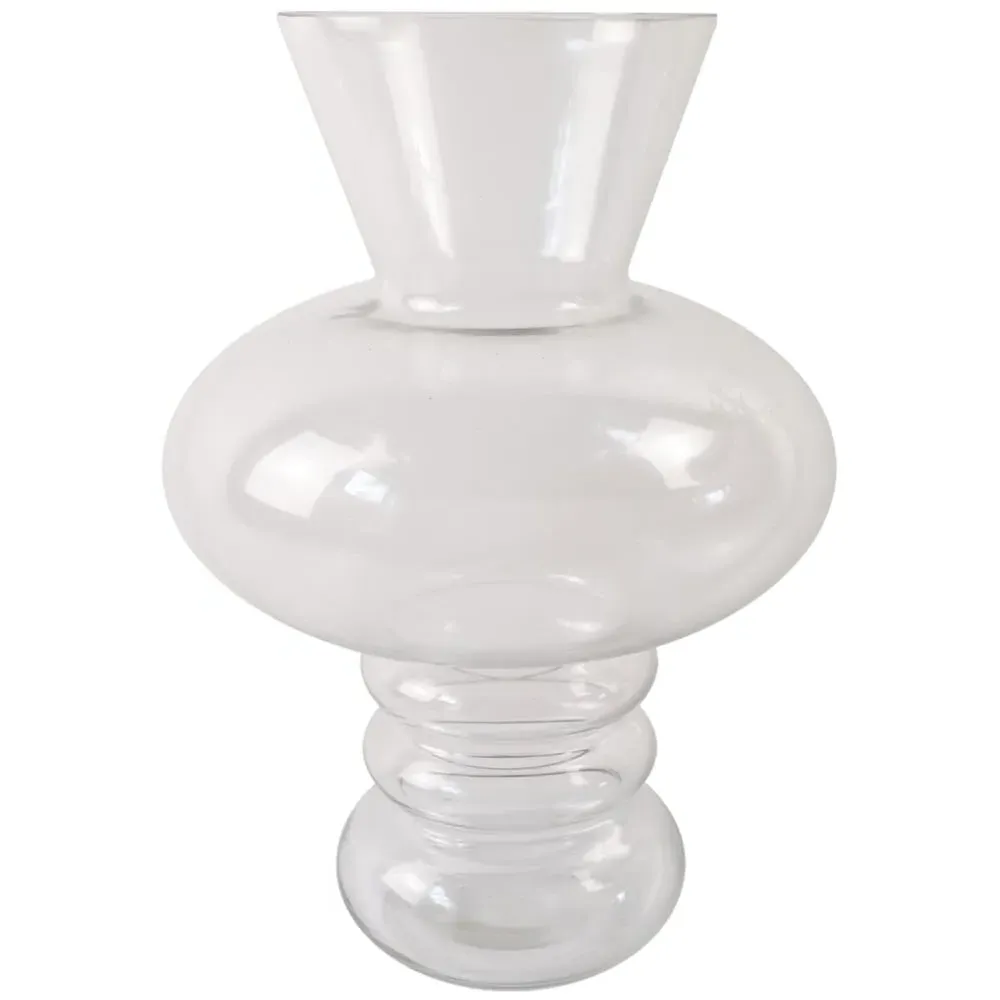 Bubble Glass Vase - Clear