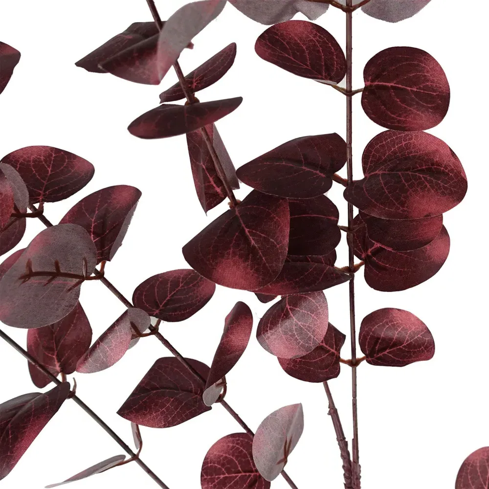 Burgundy Eucalyptus Artificial Foliage 100cm 6 Pack - Burgundy