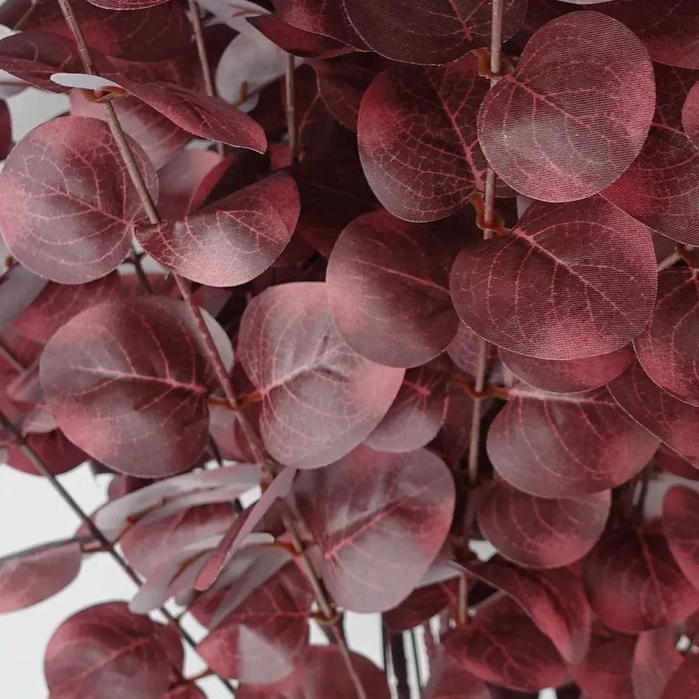 Burgundy Eucalyptus Artificial Foliage 100cm 6 Pack - Burgundy