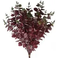 Burgundy Eucalyptus Artificial Foliage 100cm 6 Pack - Burgundy