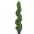Buxus Spiral Boxwood Artificial Tree with Metal Top - Green