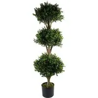 Buxus Triple Ball Artificial Tree 120cm - Green