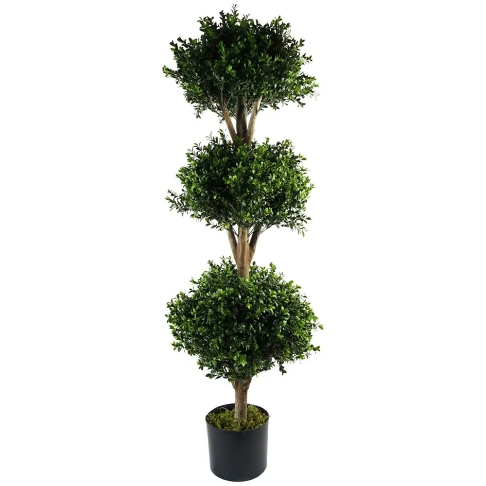 Buxus Triple Ball Artificial Tree 120cm - Green image