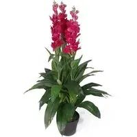 Cymbidium Orchid Artificial Plant in Pot - Pink