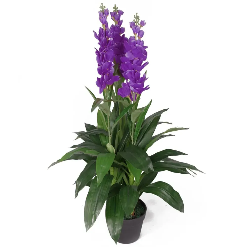 Cymbidium Orchid Artificial Plant in Pot - Purple