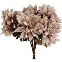 Dahlia Artificial Flower 6 Pack - Dusty Pink