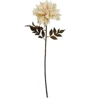 Dahlia Single Stem Artificial Flower 6 Pack - Dusty Cream