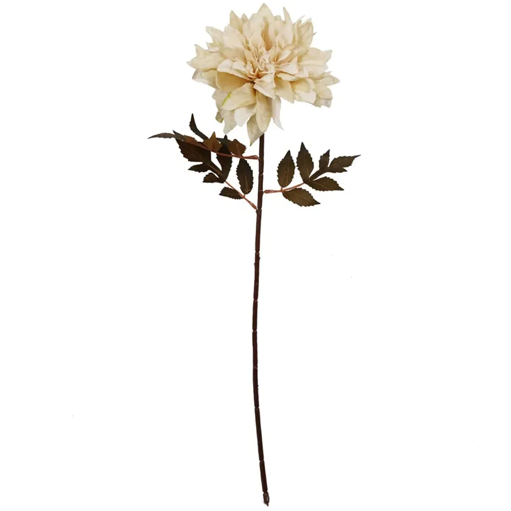 Dahlia Single Stem Artificial Flower 6 Pack - Dusty Cream image