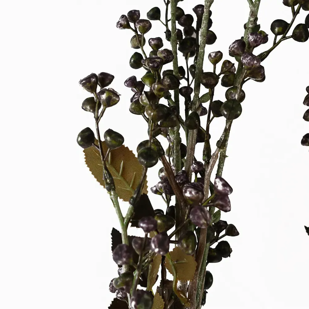 Dark Berry Artificial Stem 6 Pack - Purple