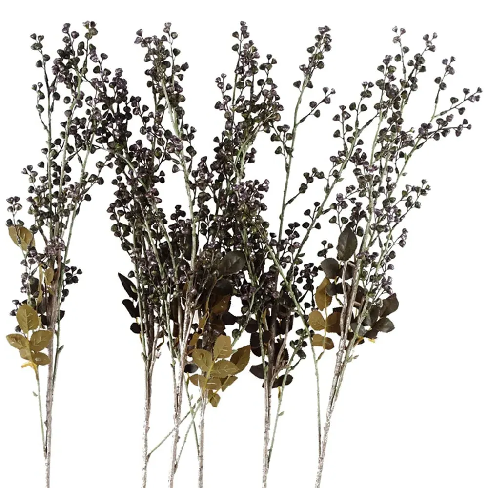 Dark Berry Artificial Stem 6 Pack - Purple