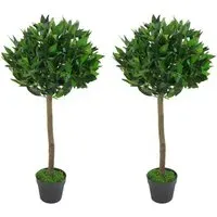 Design Bay Topiary Ball Artificial Tree 2 Pack - Green