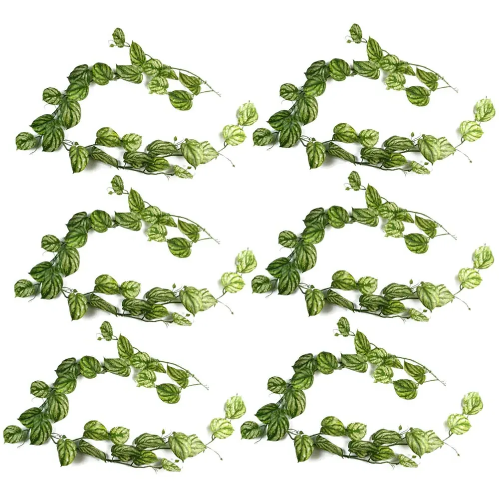 Devil's Ivy Hanging Artificial Plant 6 Pack - Green