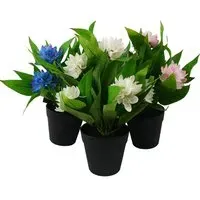 Freesia Artificial Plant 3 Pack - Green