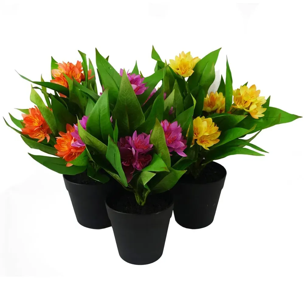 Freesia Artificial Plant 3 Pack - Green