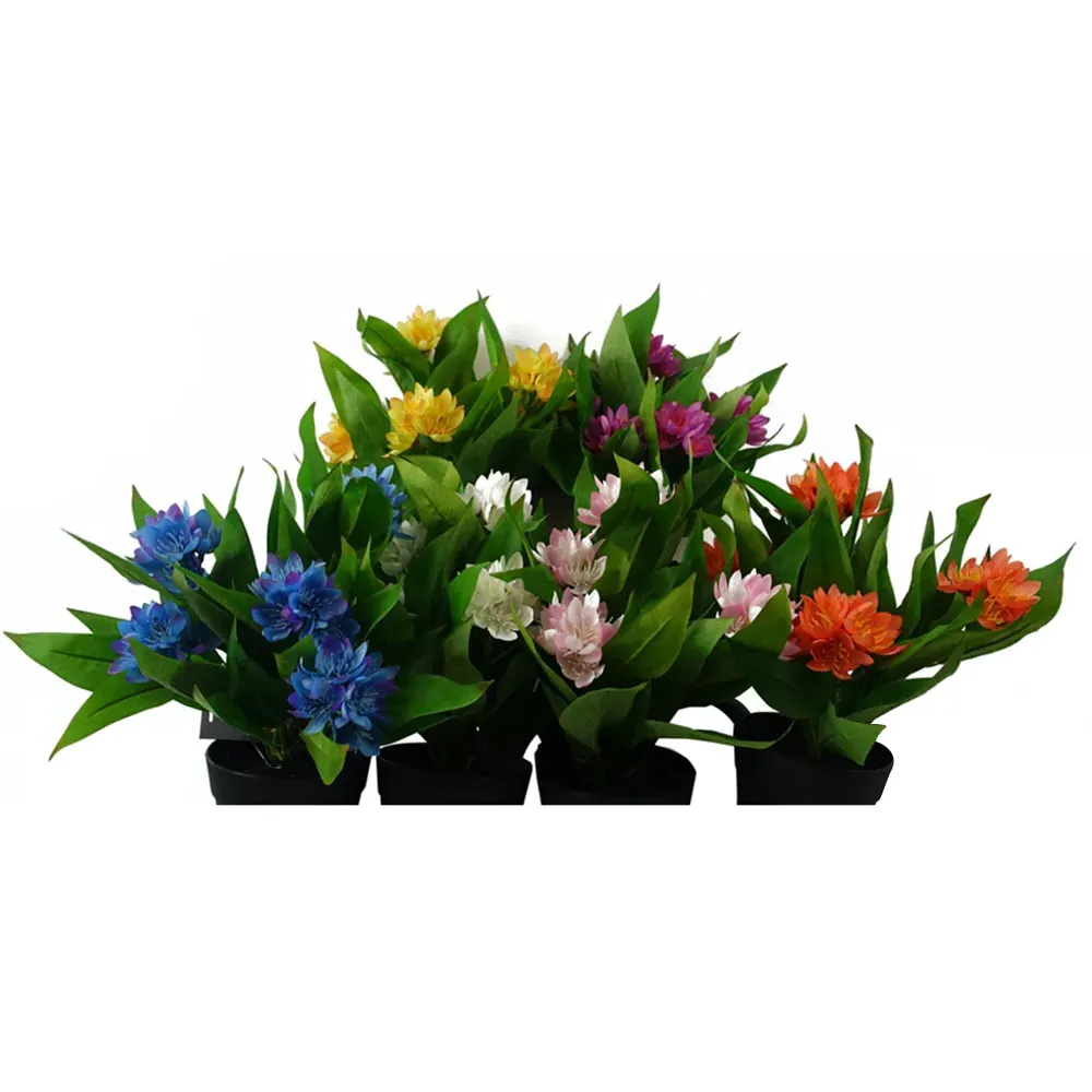 Freesia Artificial Plant in Pot 18cm 6 Pack - Green