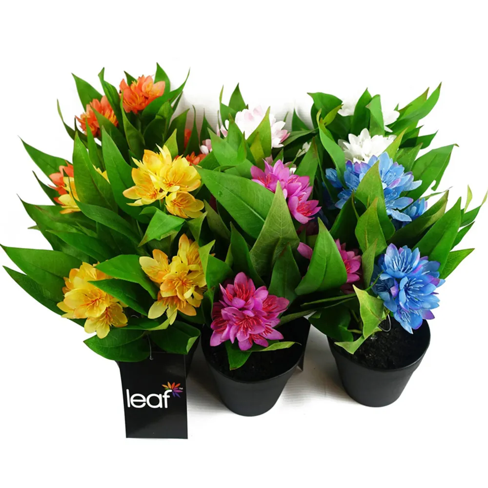 Freesia Artificial Plant in Pot 18cm 6 Pack - Green
