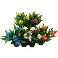 Freesia Artificial Plant in Pot 18cm 6 Pack - Green