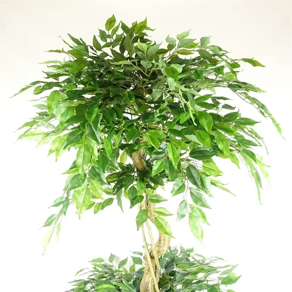 Fruticosa Ficus Triple Ball Topiary Artificial Tree - Green