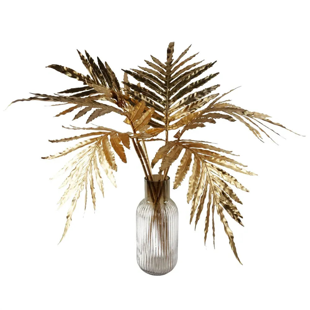 Gold Palm Artificial Stem 6 Pack - Gold