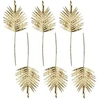 Gold Palm Artificial Stem 6 Pack - Gold