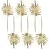 Gold Palm Artificial Stem 6 Pack - Gold