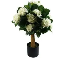 Hydrangea Artificial Plant in Pot - White