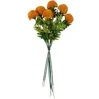 Large Ball Dahlia Artificial Flower 6 Pack - Yellow