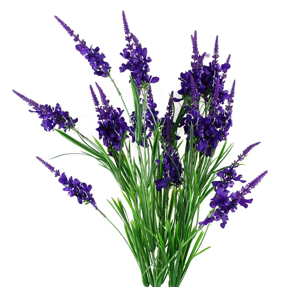 Larkspur Artificial Stem 6 Pack - Purple, Silk