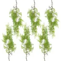 Maidenhair Fern Hanging Artificial Plant 6 Pack - Light Green
