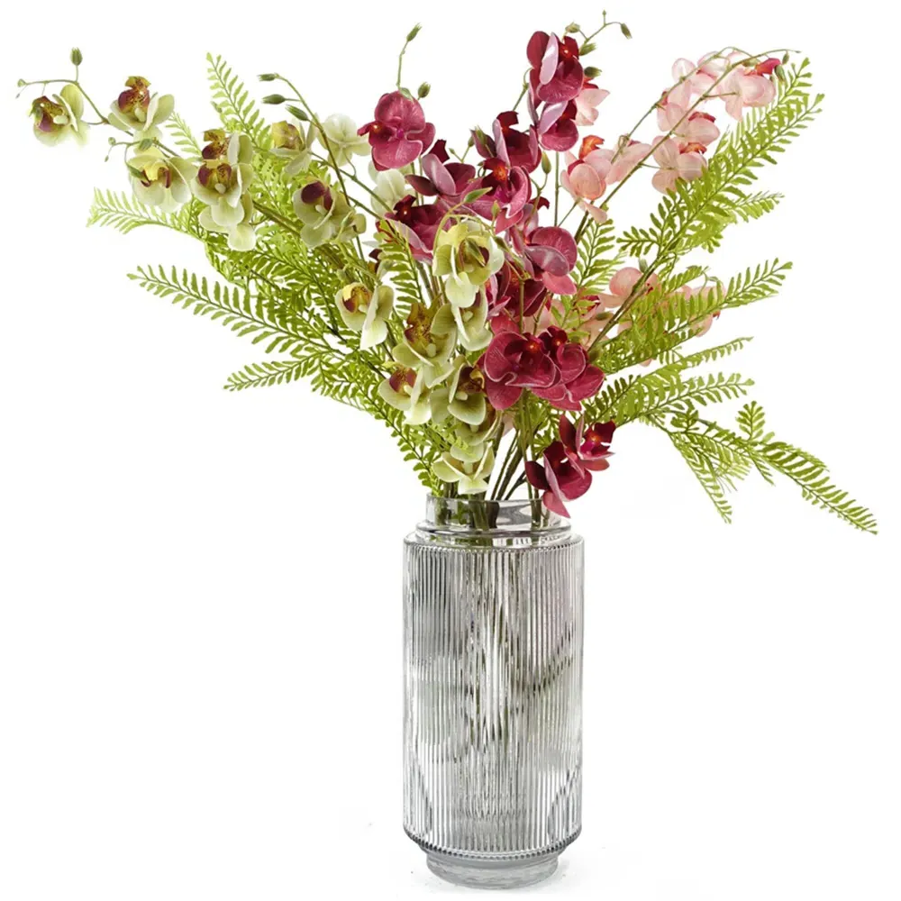 Mini Orchid Artificial Flowers 6 Pack - Cream